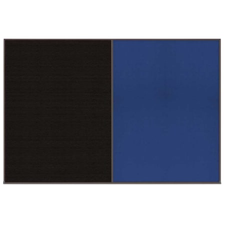 United Visual Products Enclosed Corkboard, 1 Door, 72"x36", 4" Fra, UV3404-BLACK-CORK UV3404-BLACK-CORK